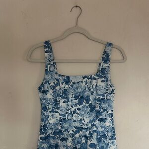 Floral Midi Dress Abercrombie + Fitch Garden Wedding Guest